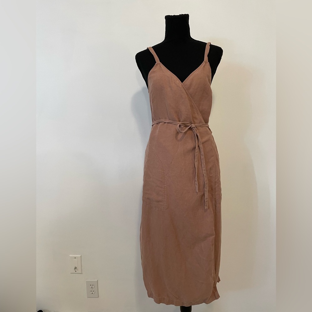 Wilfred Dusty Rose Wrap Midi Dress